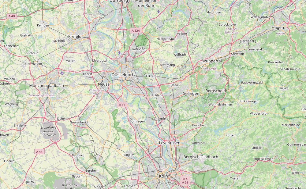 Karte: Hilden und Umgebung